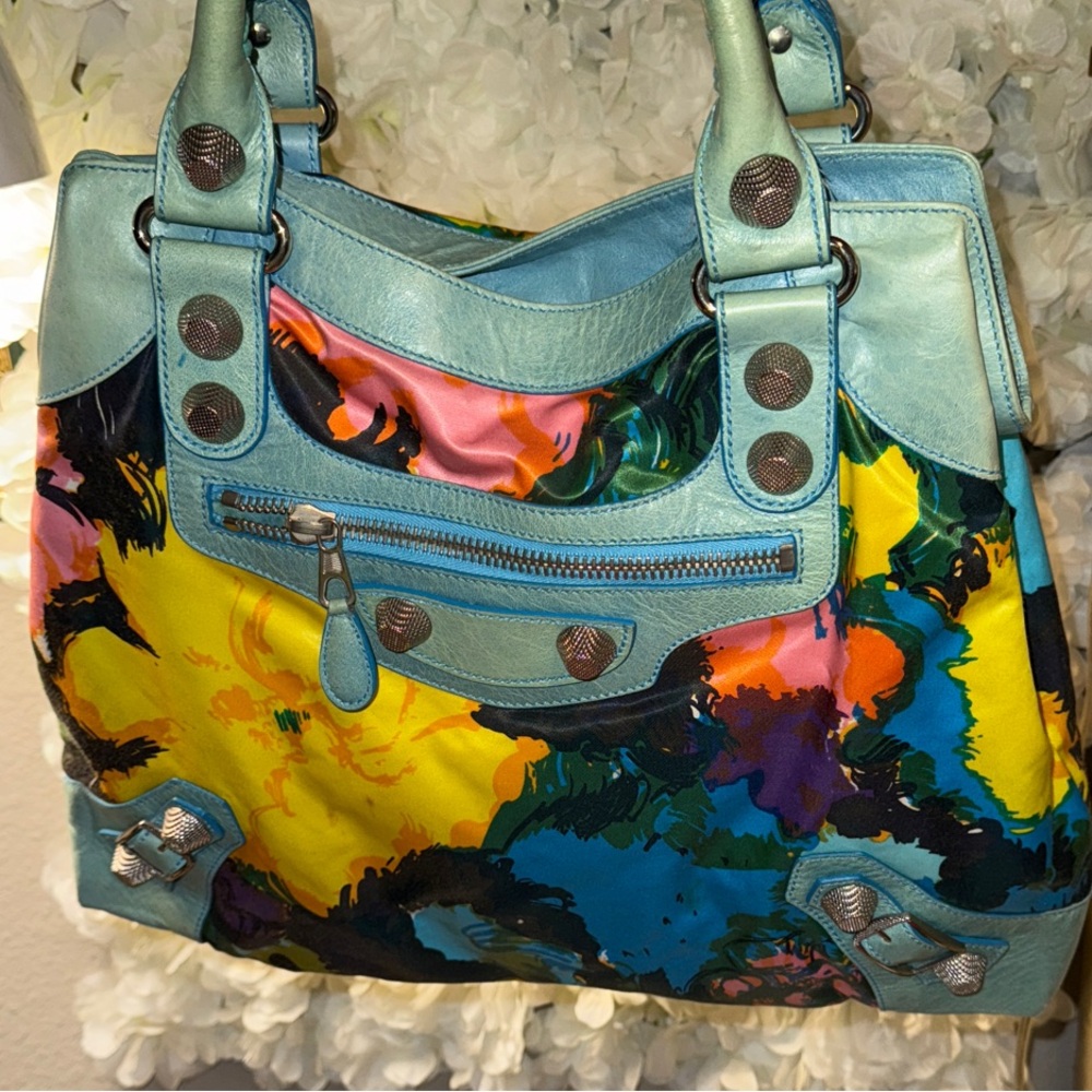 Balenciaga Floral City Handbag Authentic with Certificate